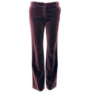 INC International Concepts Burgundy Velveteen Pants Flattering Trouser Cut